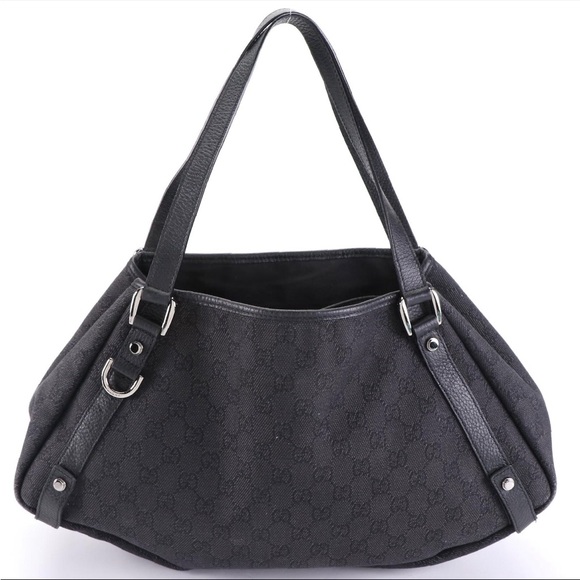 Gucci D-ring shoulder bag in GG canvas logo black with dust bag. Good condition. - Picture 2 of 6